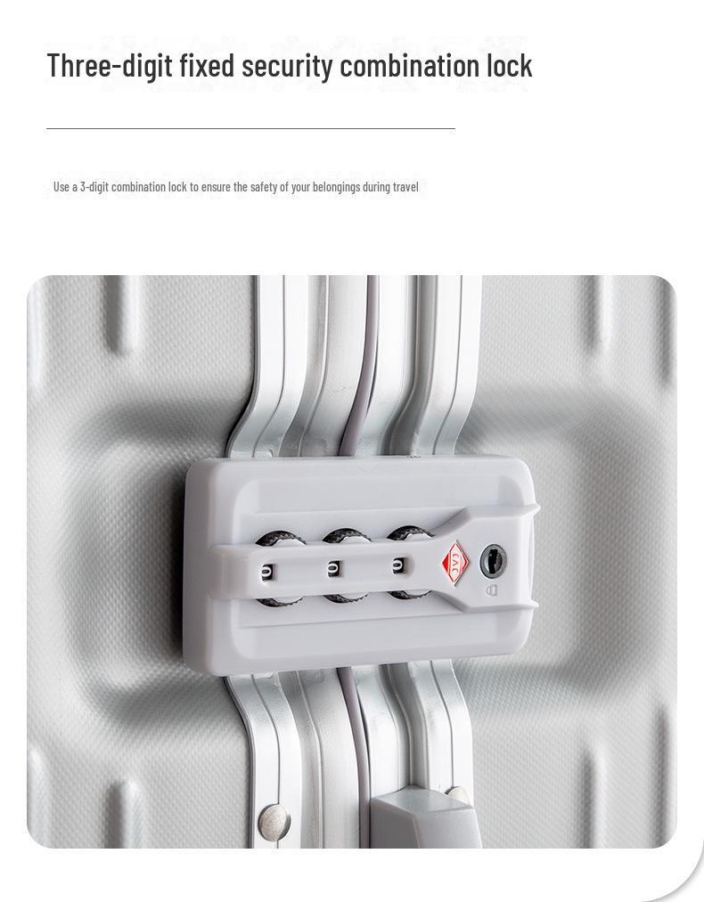 Yongsheng 26" Men's Aluminum Frame Suitcase with Universal Wheels, Sturdy, Anti-Fall; Includes 20" Password Boarding Case.