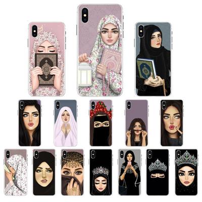 Μουσουλμανική Ισλαμική Αραβική Hijab Face Gril Eyes Κοράνι Θήκη τηλεφώνου για iPhone 11 12 13 pro max X XS MAX 6 6s 7 7plus 8 8Plus 5 5S SE XR Κάλυμμα