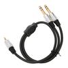 Dual 3.5mm To 6.35mm Y Splitter Cable Professional 3.5 Mm To 6.35 Mm Jack Sound Cable for Guitar