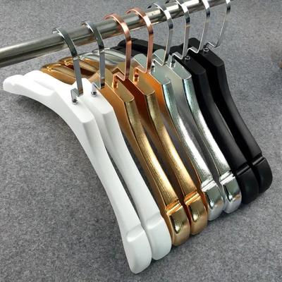 High-grade Women Coat Hanger,PP Imitation Wood Grain Hangers for Clothes Dress,Non-slip with Groove Clothing Rack for Pants,5pcs
