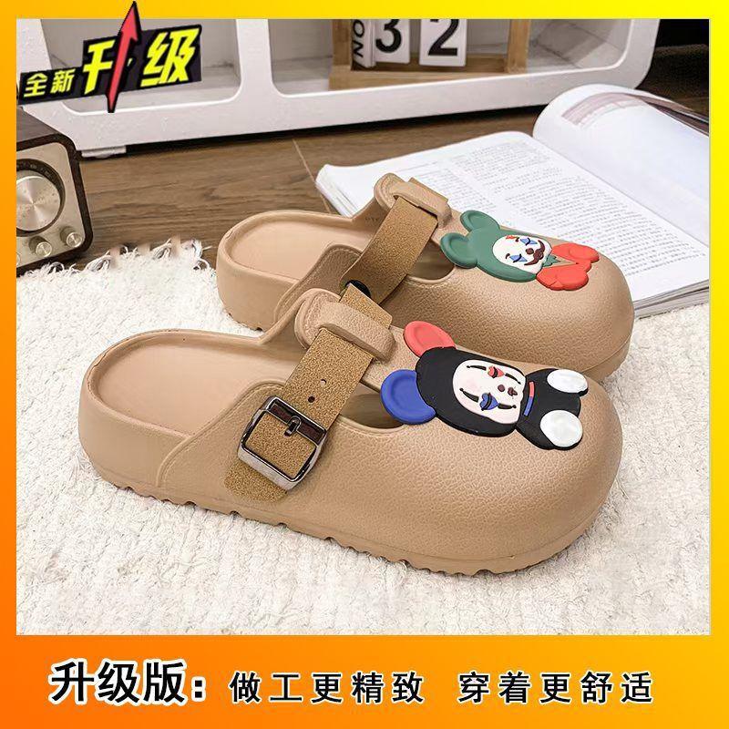 

Fashion bag head half slippers women s 2025 new cartoon cool slippers women s outer wear summer thick-soled one-pedal sandals 41
