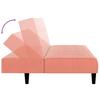 2 Seater Sofa Bed in Pink Velvet