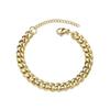 Hip Hop Six-Sided Grind Cuban Chain Titanium Steel Bracelet - Unisex Stainless Steel Wristband