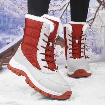 Snow Boots Winter Wool Warm Cotton Shoes Sports Shoes High Top Cotton Shoes Outdoor Hiking Shoes Boots
