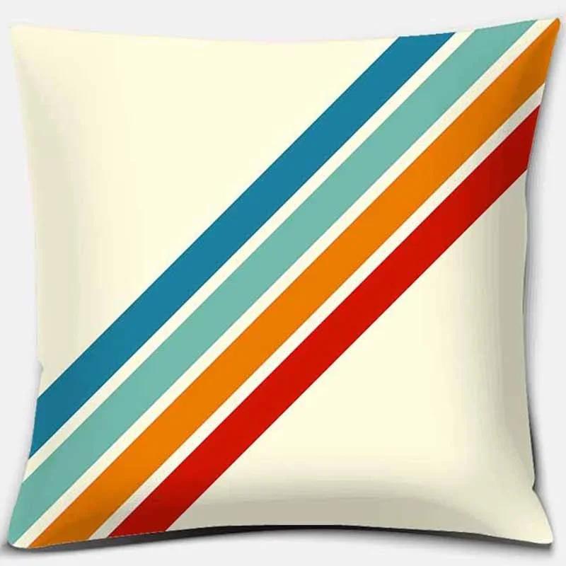 Fresh And Modern Geometric Printing Square Pillowcase Home Decoration Car Sofa Cushion Cover