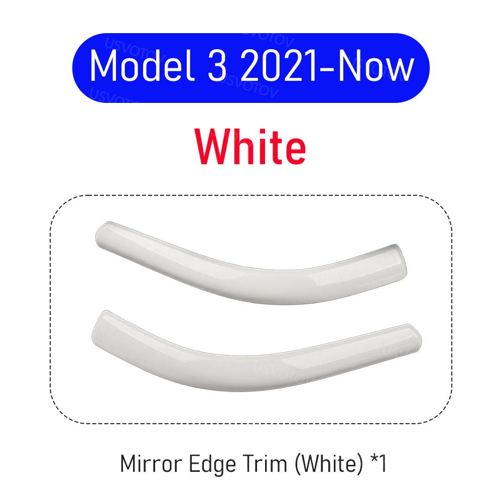 Cache-bande de rétroviseur USVOTOV pour Tesla Model 3 Y YL Accessoires 2026-2021 Protecteur de bande pare-chocs de rétroviseur anti-collision