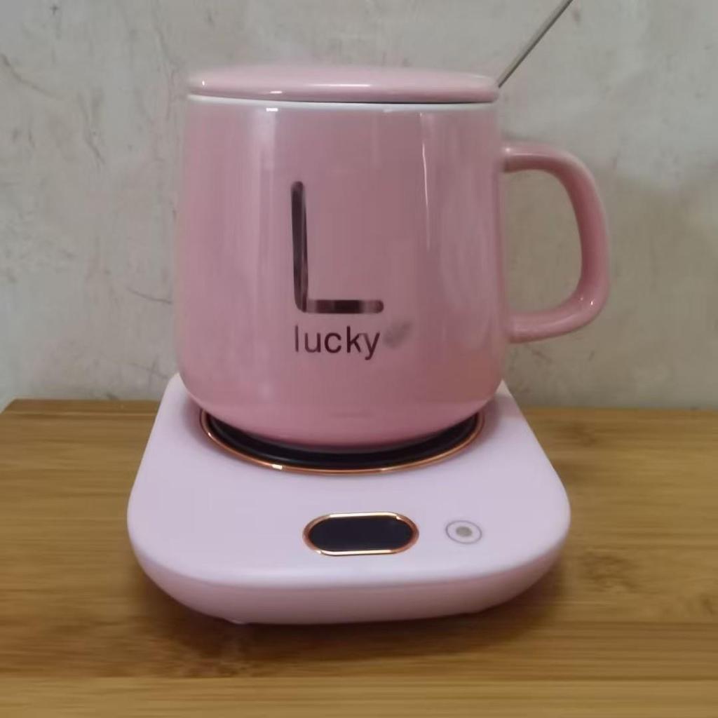 USB Adjustable Temperature Heating Coaster Set - 55°C Warm Cup Insulation Pad Gift
