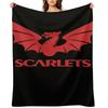 scarlets rugby Throw Blanket Nap For Decorative Sofa Stuffeds Camping Blankets