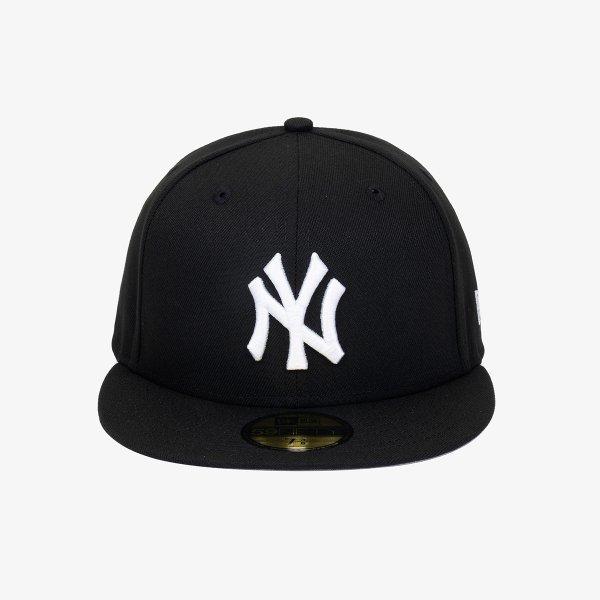 New Era New York Yankees Basic Fitted Cap Black White 11591127