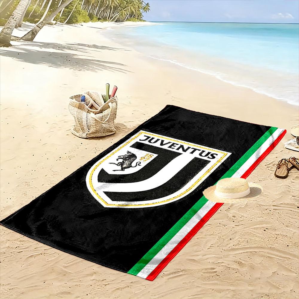 Asciugamano da Spiaggia Logo Juventus Un asciugamano da spiaggia indispensabile per il viaggio al mare