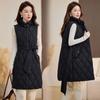 New fall and winter women's hair collar sleeveless undershirt solid color thickened warm sports and leisure loose lightweight jacket
