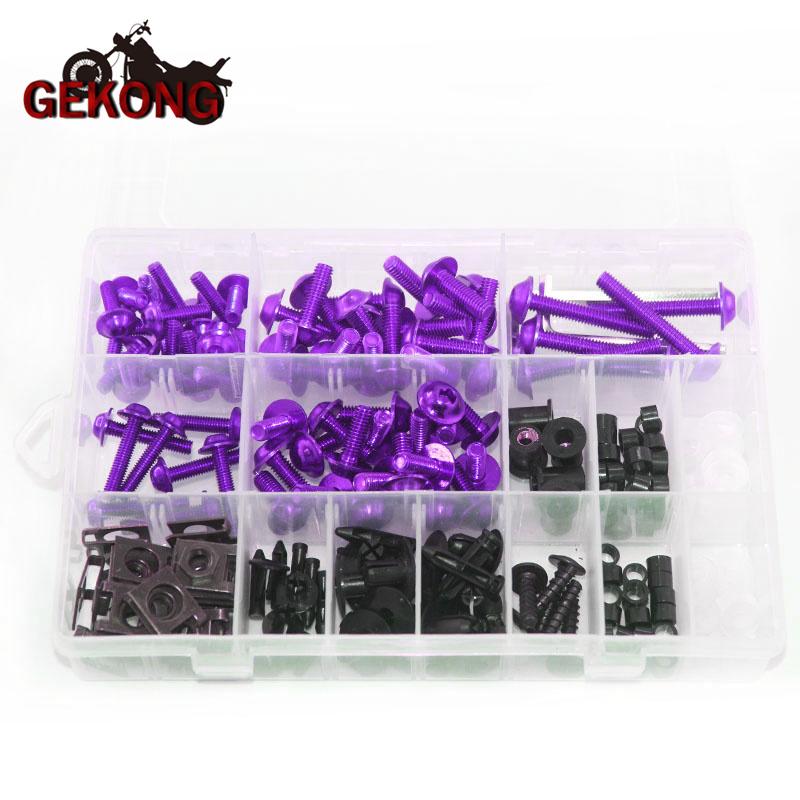 Aluminum Motorcycle Fairing Screws Nuts Kit Moto Body Work Bolts Screw Fit For Aprilia rs 125 rsv4 rs4 tuono v4 1100 Buell xb12