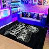 TIME IS MONEY Pop Art Area Rug, $100 Bill Non-Slip Machine Washable Floor Mat for Living Room Bedroom Office Home Decor