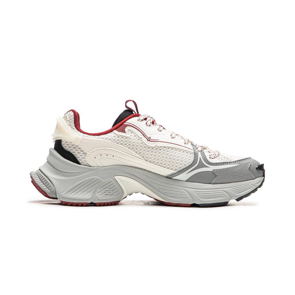 Li Ning Xingji Cushioning Abrasion Resistant Breathable Low top Chunky Sneakers Women's White Gray AGCW088-5