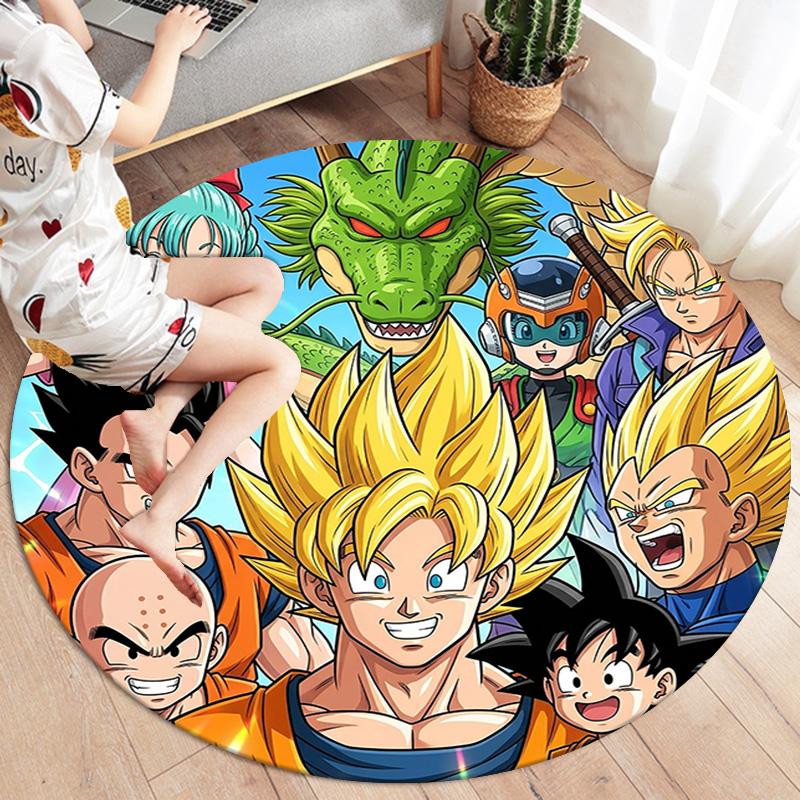 Dragon Ball Heroes Round Area Rug Carpet Rug For Living Room Bedroom Sofa Playroom Decor Nonslip Floor Mat