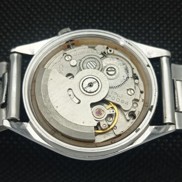 USED VINTAGE SEIKO 5 AUTOMATIC 7009A JAPAN MENS D/D GREEN WATCH 621c-a415302-2 SKU621c-a415302