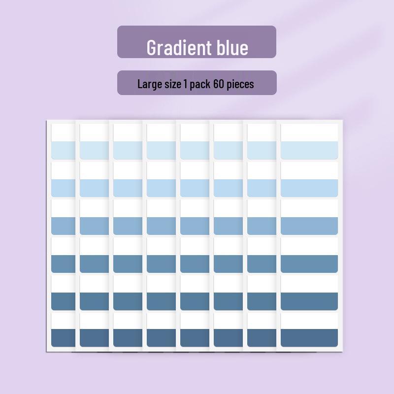 Gradient Index Tabs: Transparent Sticky Notes with Writable Labels and Strong Adhesive