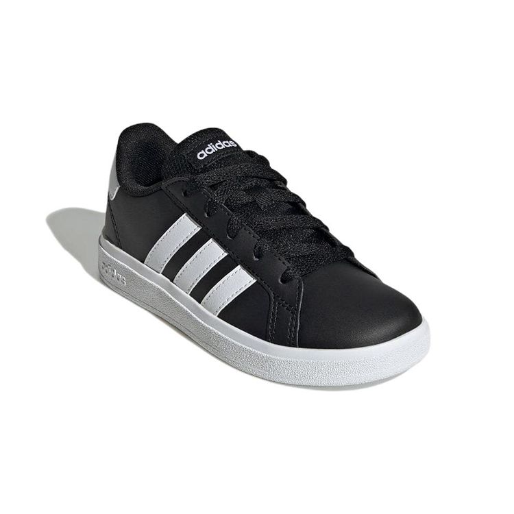 adidas Grand Court 2.0 J Black White Kids Sneakers Core-Black Cloud-White GW6503
