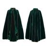 Medieval Plush Cloak With Gold Trim For Cosplay And Anime Role Playing