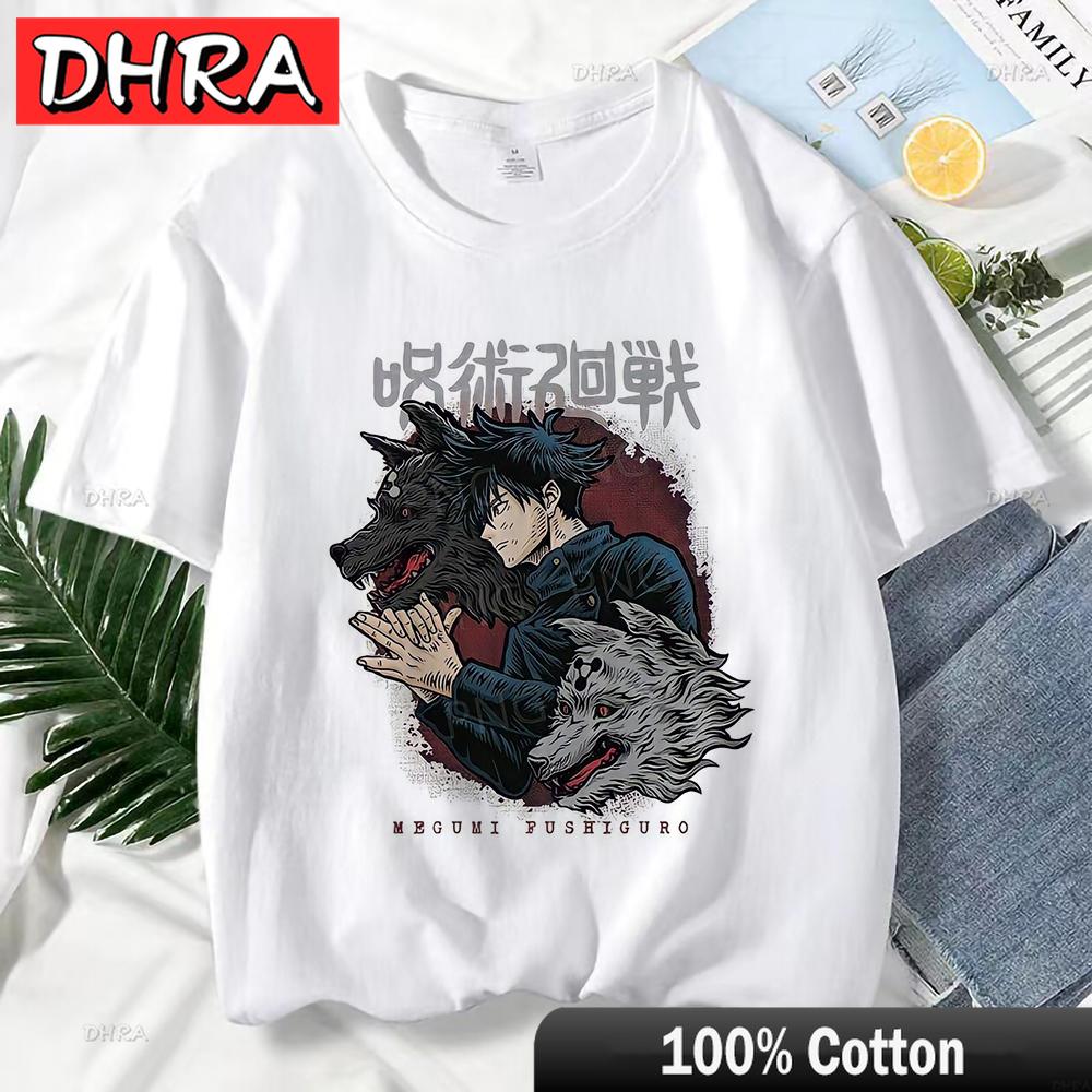 Japanese Anime Jujutsu Kaisen T Shirt for Women Gojo Satoru Print Graphic T Shirts Unisex Harajuku Fashion Casual Women Cute Tee