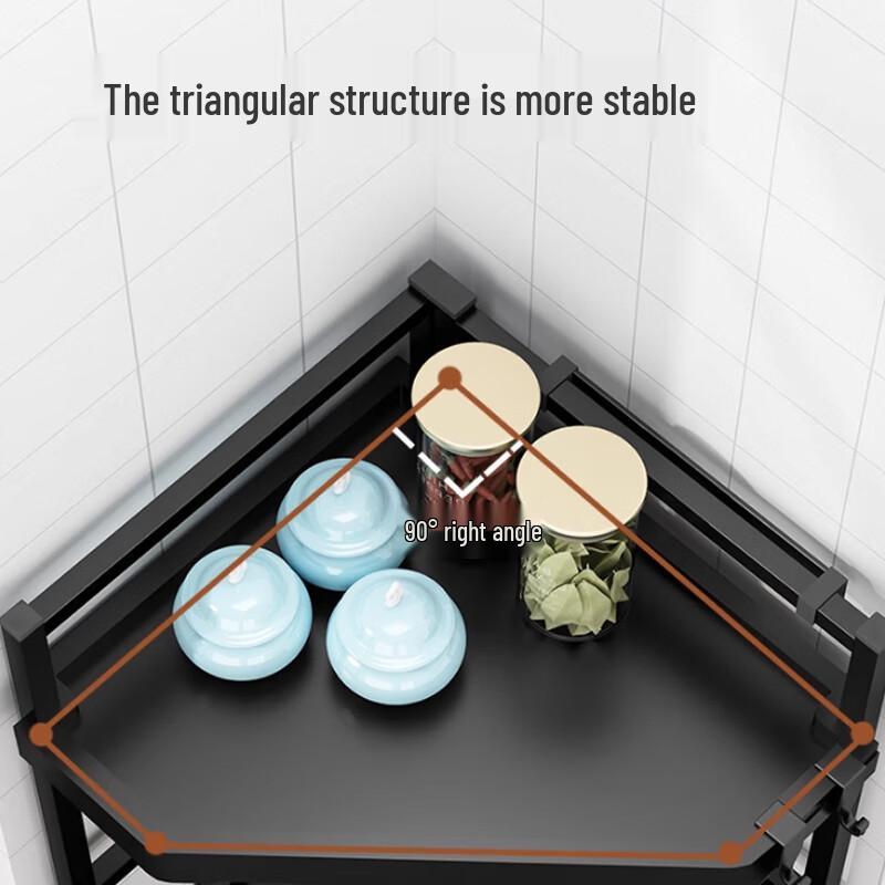 Modern 3-Tier Countertop Corner Spice Rack