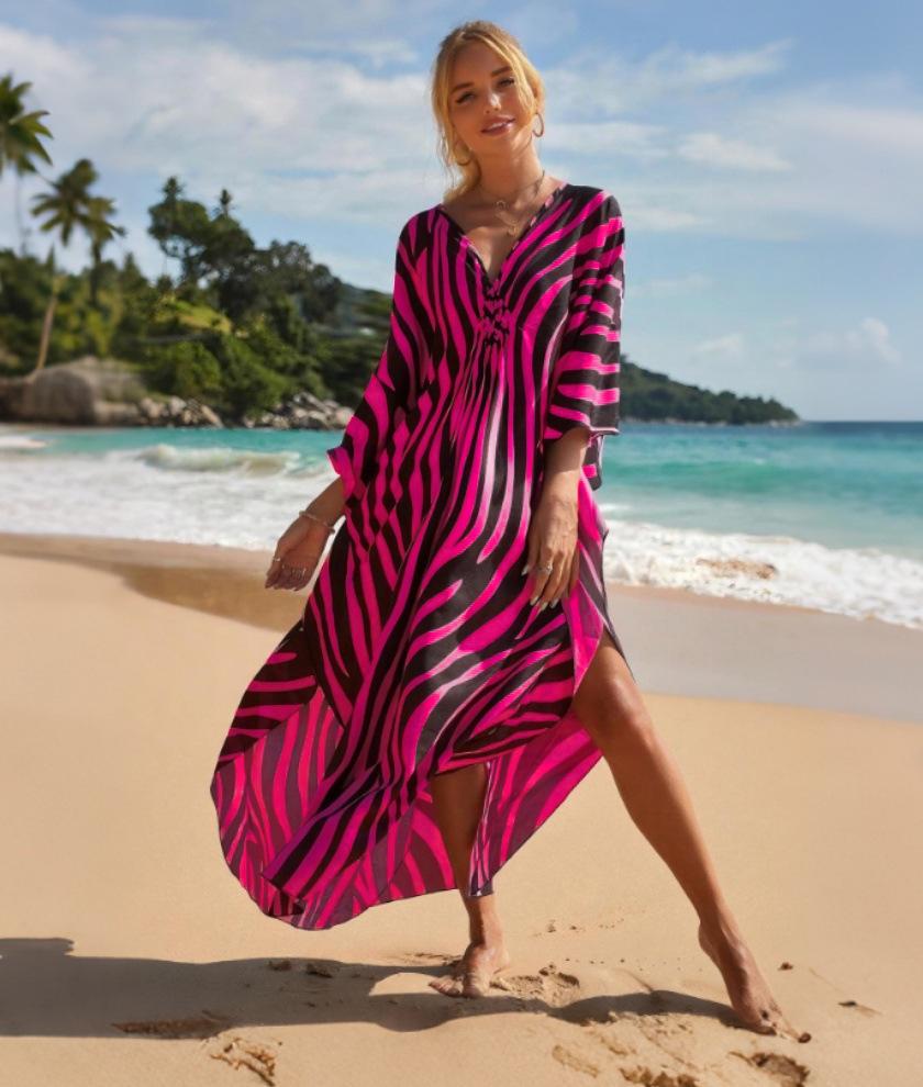 

«Женский свободный пляжный халат»: Солнцезащитное длинное платье и купальник-накидка One Size