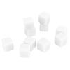 30 Pcs 16mm Dice Set Six Sided Blank Dice Write On Cubes Game for Math Teaching Education White