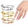 Rotating Bead Stainless Steel Anxiety Relief Ring