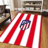 Club Atletico De Madrid2 Flannel Pattern Square Carpet,Area Rug,Carpet Rug for Living Room Bedroom Sofa Playroom Decor,Non-slip Floor Mat