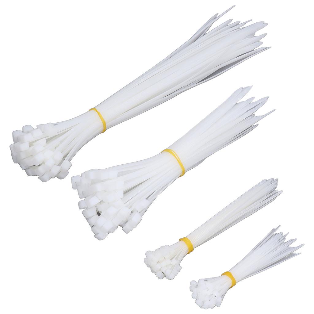 200Pcs Heavy Duty Cable Ties Assortment Zip 4 6 8 12in Assorted Sizes 18 120lb Tensile Strength