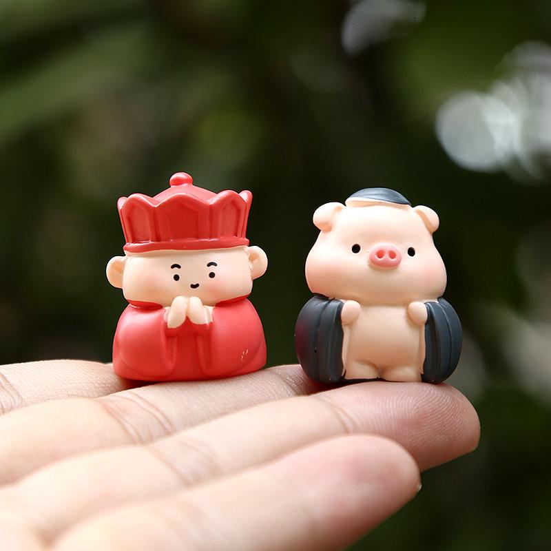Journey to the West Mini Figure Set: Wukong & Bajie Cute Ornaments