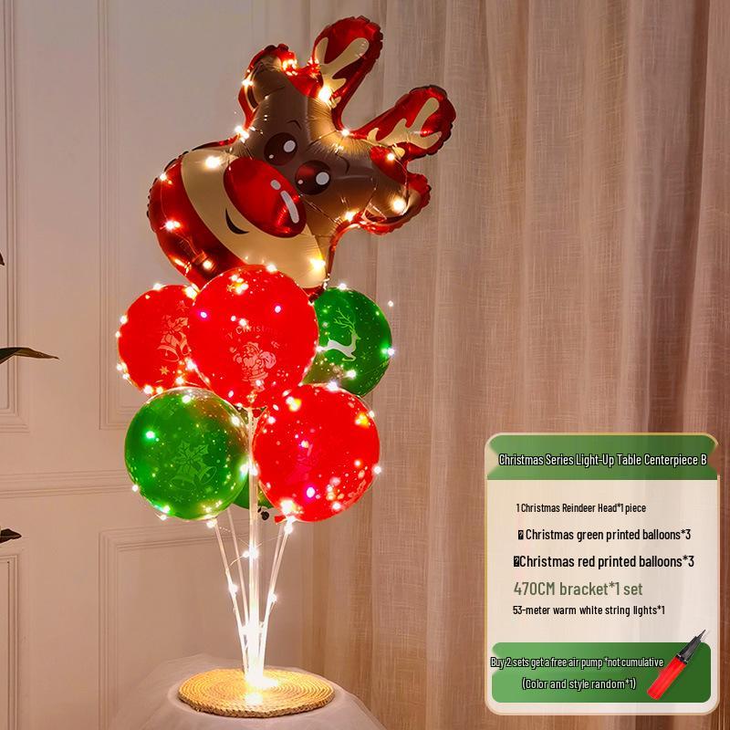Christmas Luminous Balloon Decorations for Trees, Tables, and Window Displays
