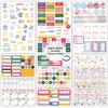 785Pcs Vintage Planner Decals Set Semi-Matte Paper Seals Reusable Irregular Shapes With 12 Month For Journaling English Language