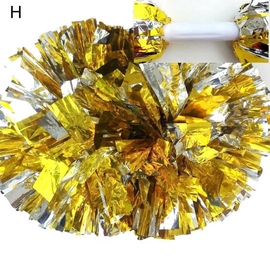 Cheerleading Pom Poms Glänsande Kontrastfärg Dekorativa med Långt Handtag Fyllig Form Skapa Atmosfär Glittrande Bekvämt Grepp Cheerleading