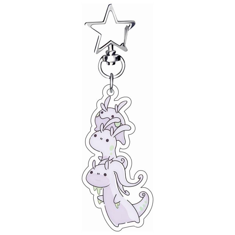 

Anime Acrylic Keychain for Slaking Vigoroth Slakoth Salamence Shelgon Acrylic Key Chain Acrylic Key Buckle Backpack Pendant Gift