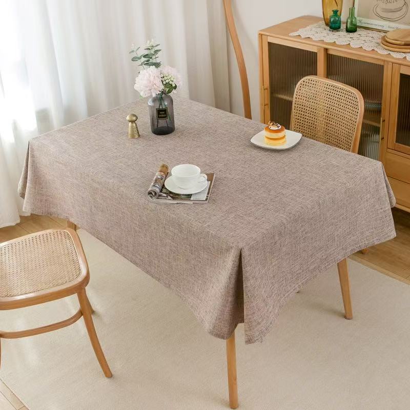 Rectangle Tablecloth Linen Textured Waterproof & Stain Resistant Table Cloth Wrinkle Free Decorative Fabric Farmhouse Table Cover