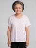 Women's Plus Size Floral Cotton T-Shirt - Summer Short Sleeve for Middle-aged & Elderly
