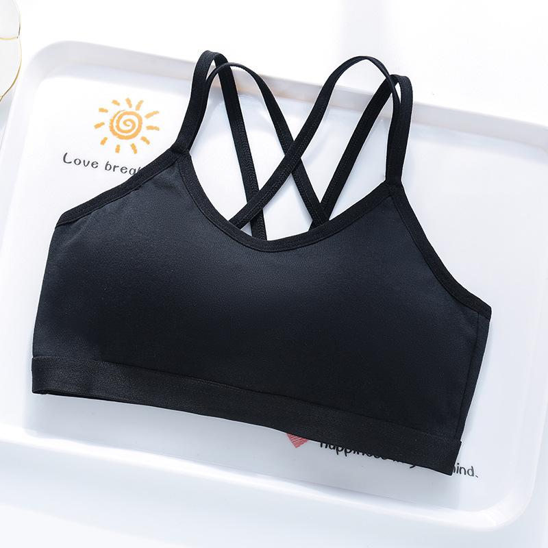 anti-light tube top women's fixed cup integrated type without steel ring, beautiful back, thin shoulder straps, chest-wrapped breathable underwear