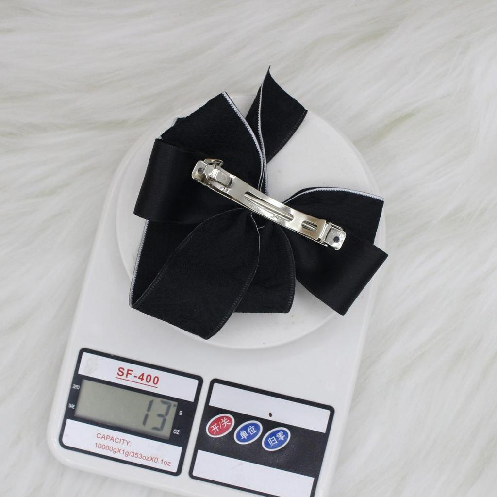 Korean Style Bow Hair Clip - Simple & Sweet Women's Ribbon Accessory