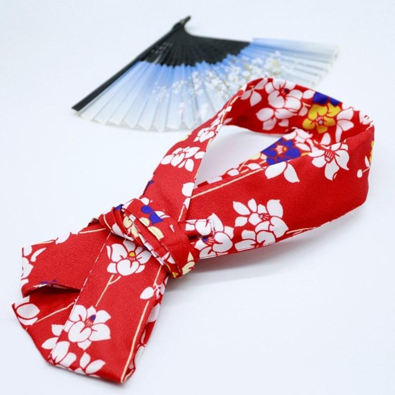 Women's Kimono Collar Support Accessory for Traditional Japanese Dress Core Collar Lining with Flower Print Kimono Belt
