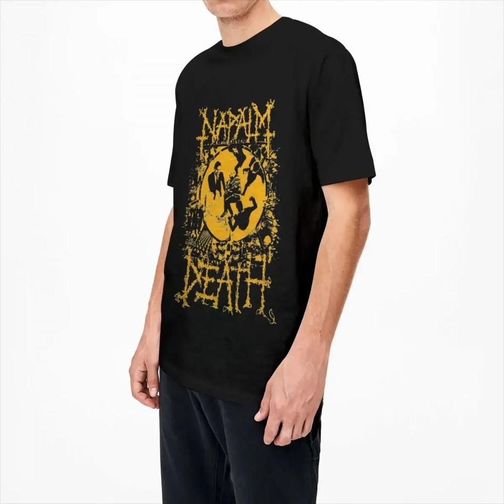 Men Women's Napalm Death Music Band Shirt Death Metal 100% Cotton Tops Amazing Short Sleeve Crewneck Tee Shirt Plus Size Shirt