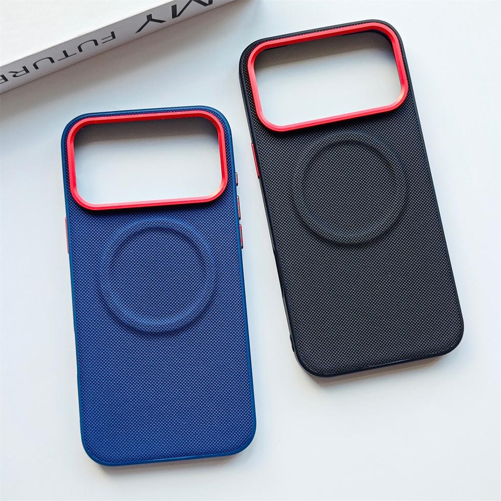 Leather Magnetic Phone Case for Iphone 17 Pro Max 17 Pro 17 Air for Magsafe Wireless Charging Shockproof Leather Hard Back Cover