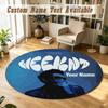 Round Rug Custom NameThe Weeknd Pattern Non Slip Carpet Home Floor Decor