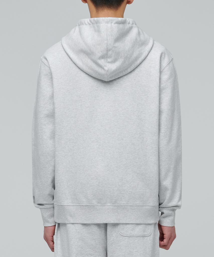 Musinsa Standard Hooded Sweat Zip-Up [Melange Light Gray]