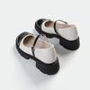 Small Inner Height Increase Women's Shoes 34 Small Size 313233 French High Heel Black and White Mary Jane Small Leather Shoes with Skirt