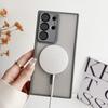 Armor Matte Translucent Magsafe Case For Samsung Galaxy S25 S24 S23 S22 Ultra Plus  Wireless Charging Lens Protection Cover