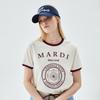 [mardimercredi] SLIM RINGER TSHIRT UNIV_CREAM BURGUNDY