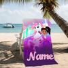Customizable personalized beach towels Nella the Princess Knight themed designs.Suitable for the beach, yoga, sports;ideal as beach accessories