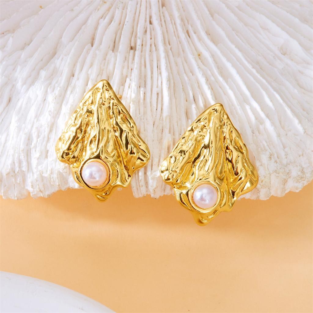 Unisex Stainless Steel Gold-Plated Earrings For Women, Exquisite Hypoallergenic Jewelry Fashion Trendy Accessories Creative Gift Women And Men