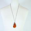 SV925 925 Amber Chain Necklace SilverUsed
